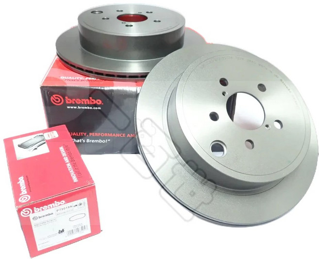 Brembo 煞車盤與來令片 適用 Toyota 86 Subaru Outback Forester BRZ, 1個, BREMBO 紅皮來令片,後面/一組