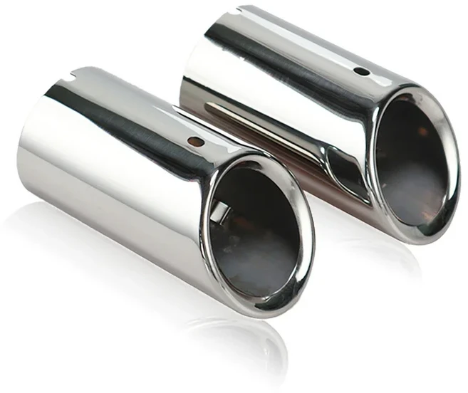 자동차 배기 머플러 팁 파이프 커버 VW 티구안 파사트 B7 CC 아우디 A3 8P A4 B8 Q5 A1 2009-2015 자동차, 01 2pcs Muffler