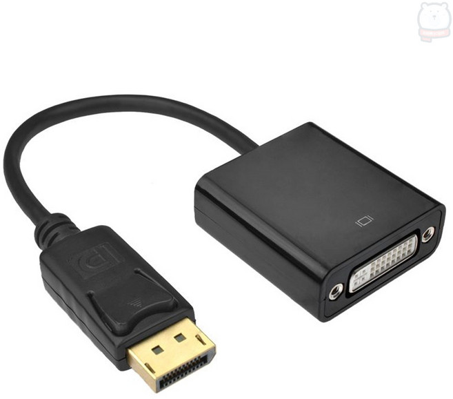 DisplayPort(公)轉DVI24 5(母)轉接線DP to DVI 15cm, 1個, 黑色, 黑色
