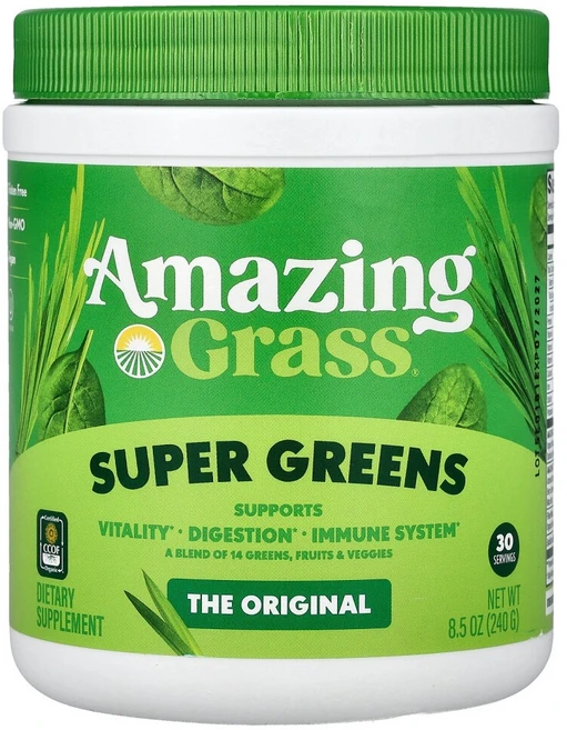 어메이징그래스 Greens Blend 슈퍼푸드 오리지널 240g (8.5 oz), 1개 - 쿠팡