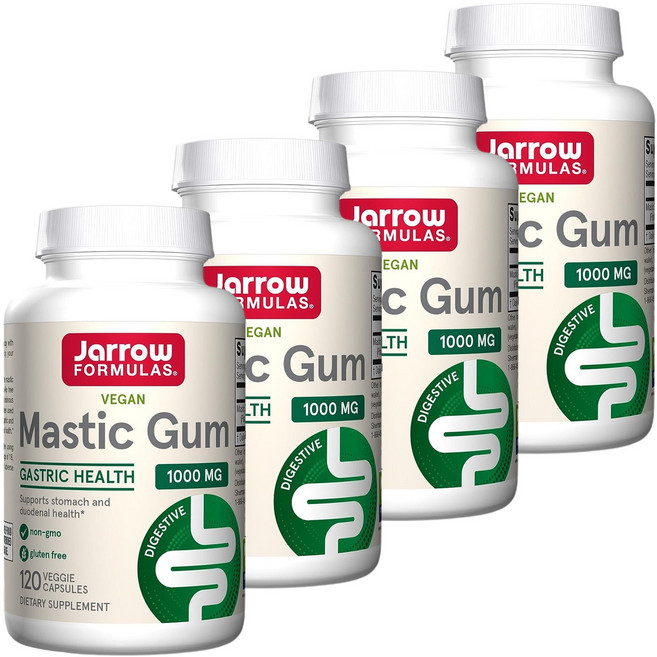 재로우 매스틱 검 1000mg 베지 캡슐, 120정, 4개