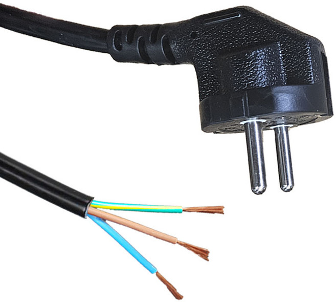 전원케이블 0.75SQ 3C 파워코드 접지 전기코드 전원선 전기선 AC 220V 국산 안전인증, 2m, 1개