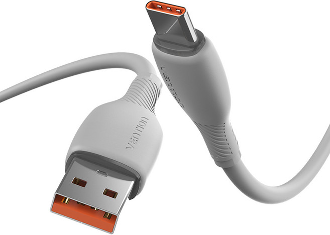 벤션 파스텔 100W C타입 USB A 고속충전케이블, 1개, 그레이, 1m