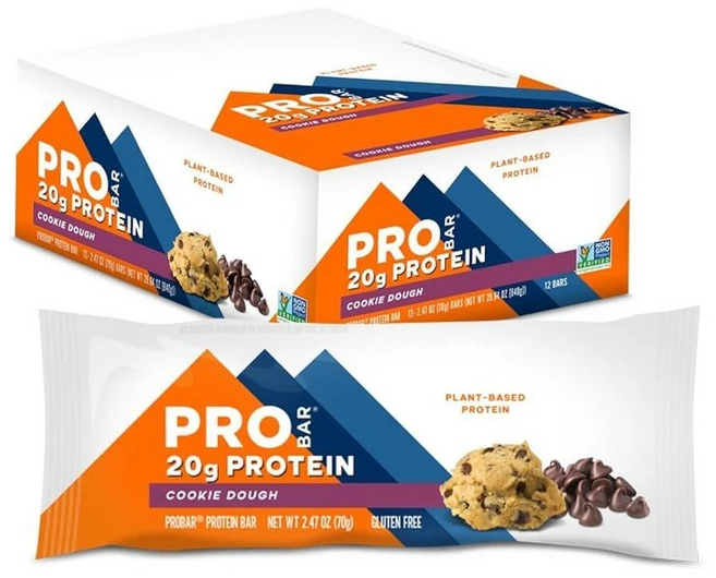 PROBAR 프로바 베이스 단백질 바 커피 크런치 12개 단백질보충제, ProBar 쿠키 반죽 - 쿠팡