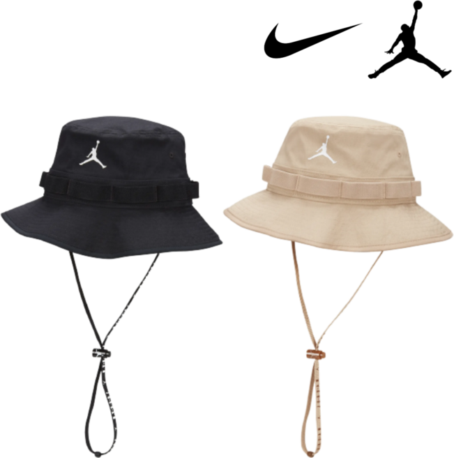나이키 조던 에이팩스 버킷햇 벙거지 모자 사파리모자 캠핑 휴가 여름 남녀공용 커플, 블랙