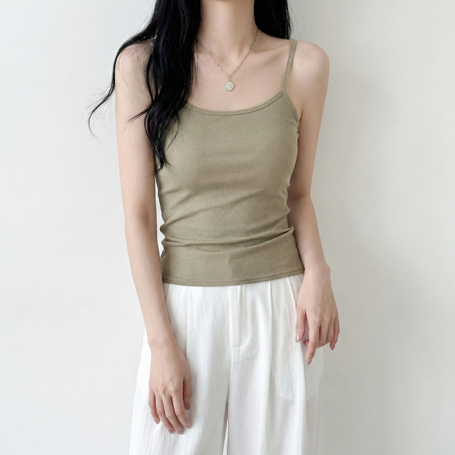 제너럴에이 골지 끈나시 이너 나시티 스판 민소매