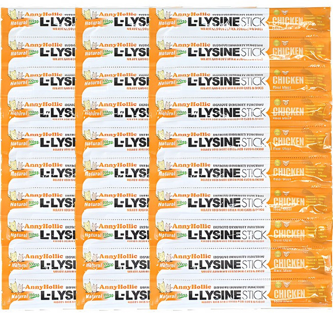 애니홀릭 엘라이신 스틱 고양이 영양제, 치킨 + 리버 혼합맛, 5g, 30개