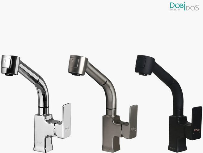 대림 도비도스 프리미엄 렉탱글 핸디형 주방 싱크수전 자가설치 크롬, 1개