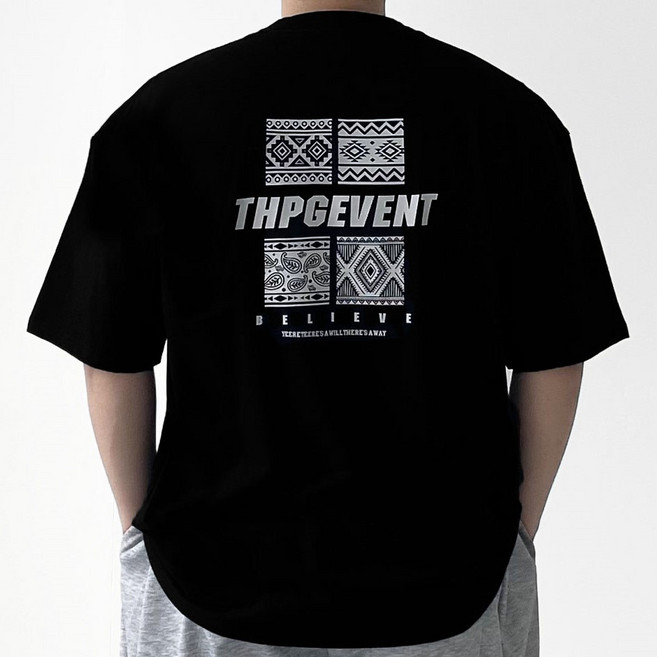 다이나믹피플 스퀘어 반팔티 남성용 빅사이즈 티셔츠 6XL~8XL