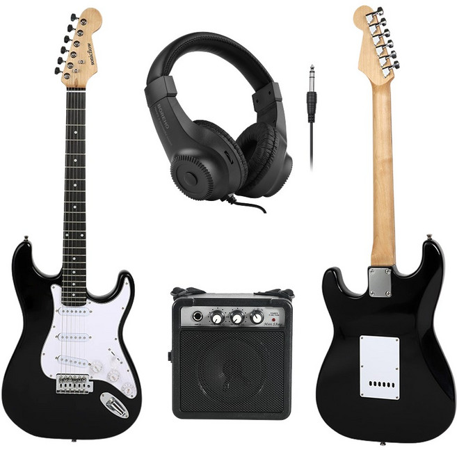소닉플로 일렉기타 입문용 세트 학생용 초보용 전자기타, 블랙, 1개