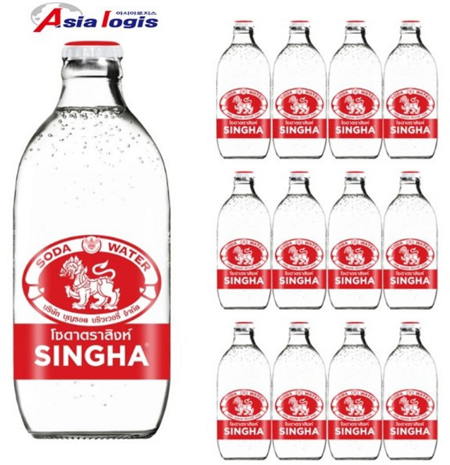 싱하 소다워터 태국 탄산수 325ml, 12개