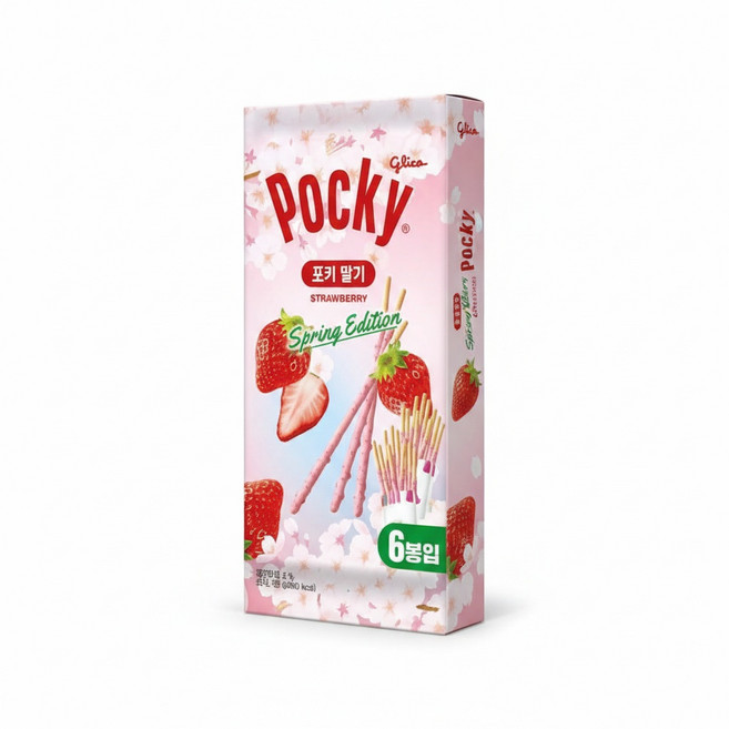 포키 딸기 패밀리팩 (6팩) 131g 4개 /신제품 + 에코백 증정