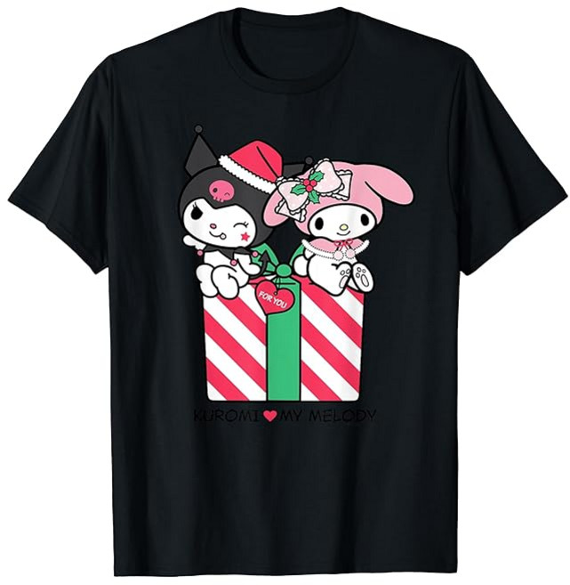 Sanrio 산리오 마이멜로디 쿠로미 크리스마스 디자인 티셔츠
