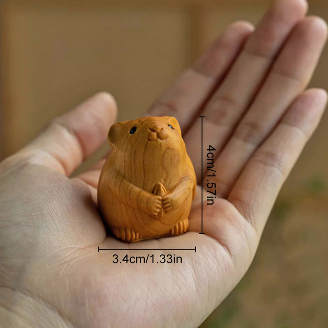 崖柏木雕十二生肖手把件擺飾, 1