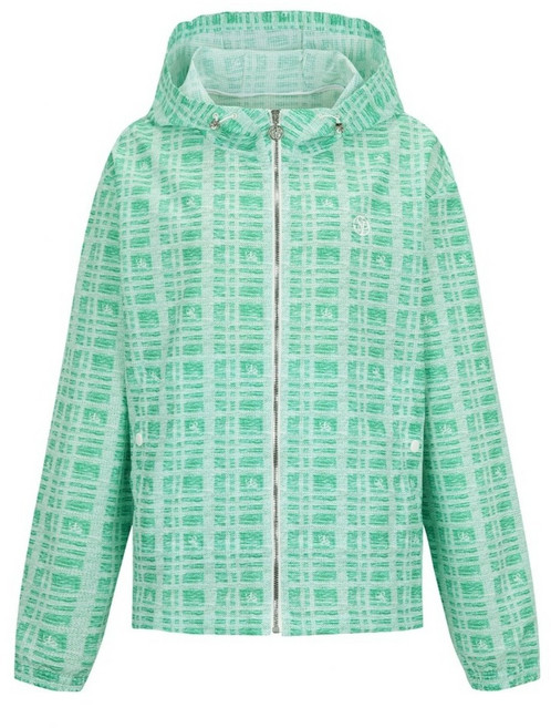 슈페리어골프 여름여성 체크 후드 바람막이-pt