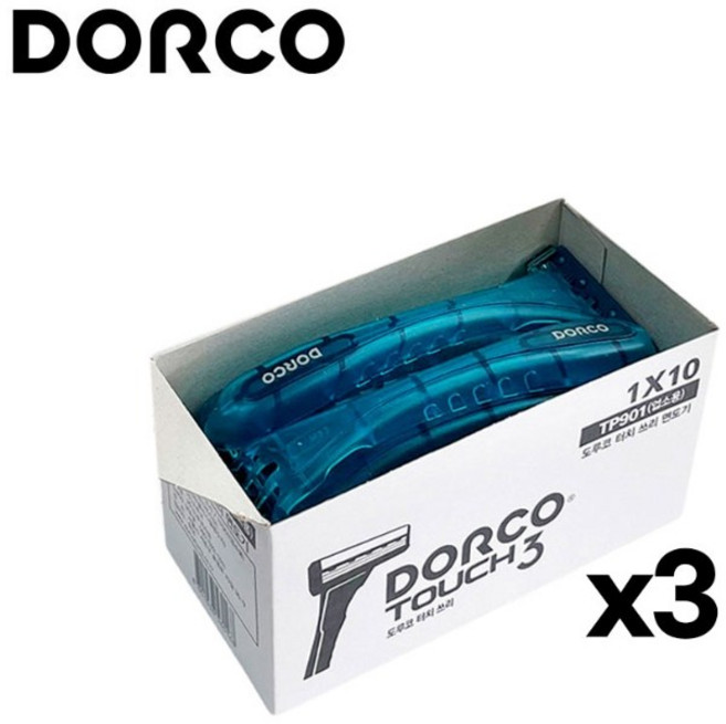 k&q) 도루코 터치-3 세날면도기 30개입(벌크타입) 면도기, 10개입, 3박스