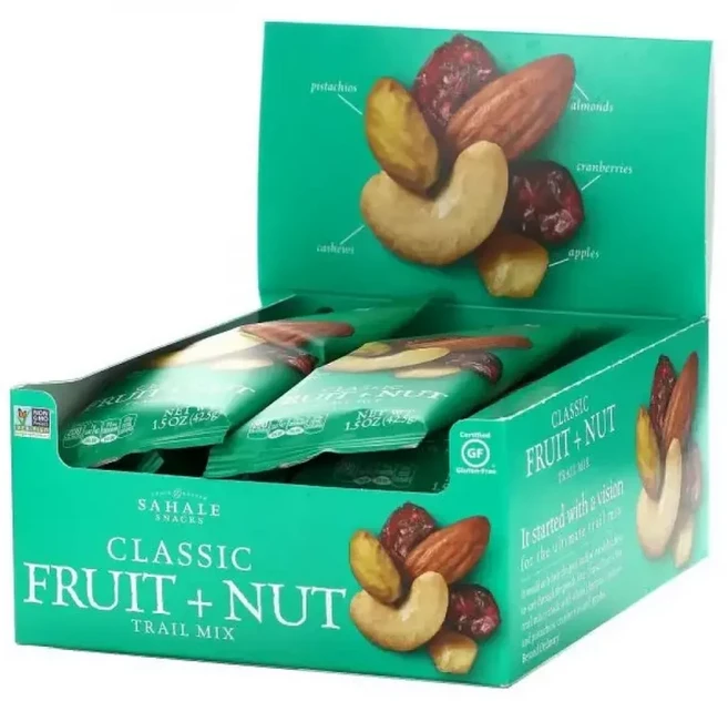 사할리스낵 클래식 과일 믹스 너트 너츠 블렌드 9팩 42.5g Classic Nut Blend Trail Mix, 1개