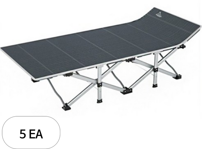 자미로운캠핑생활 접이식 야전침대, 블랙, 5세트