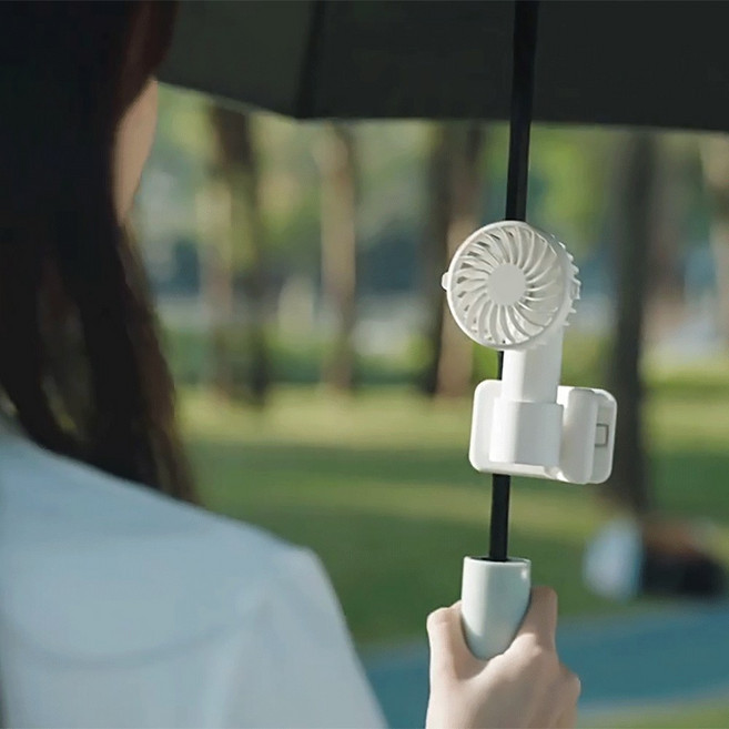 다용도 휴대용 손선풍기 클립팬 미니 선풍기 핸디 손풍기 무소음 포켓 유모차 허리, 베이지