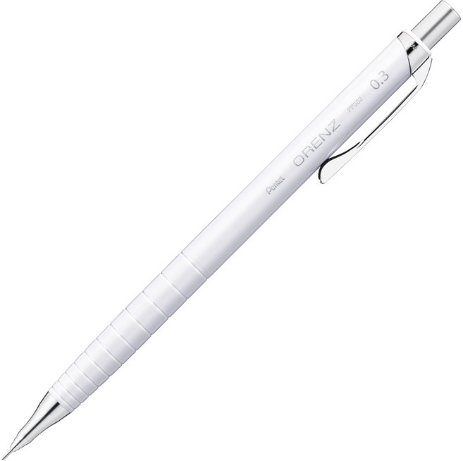 오렌즈 원노크 스탠다드 타입 샤프 펜슬 화이트 축 PP503, 1개, 0.3mm