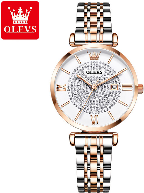 OLEVS 여성 명품 메탈 손목시계 로즈골드계열 100%정품 - 6892