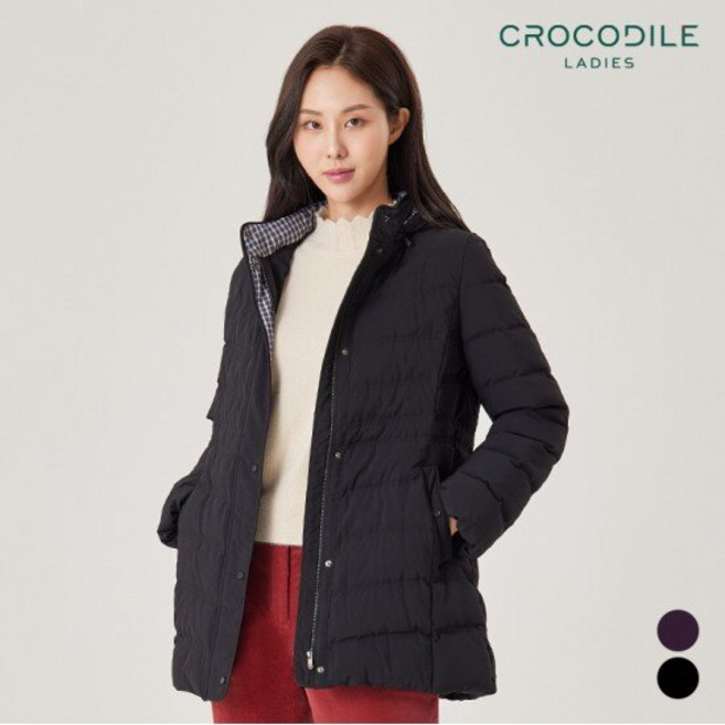 크로커다일레이디 후드배색덕다운패딩점퍼_CLAWDW903 580463