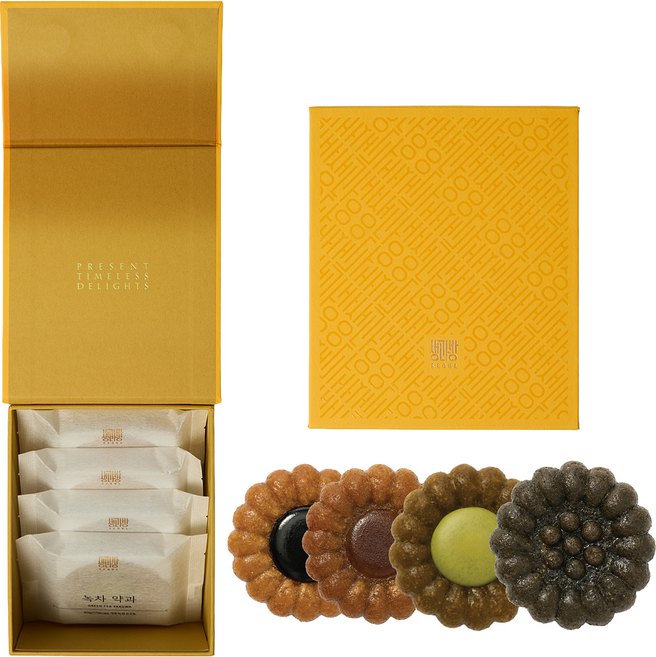 생과방 수제약과 선물세트 4개입(나) 한과 전통과자 기본포장 쇼핑백포함, 160g, 1세트