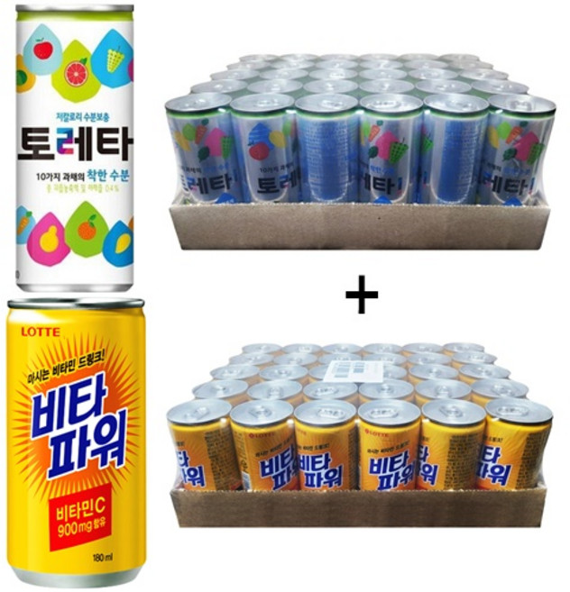 토레타 240ml(30캔) + 비타파워 180ml(30캔), 60캔, 240ml