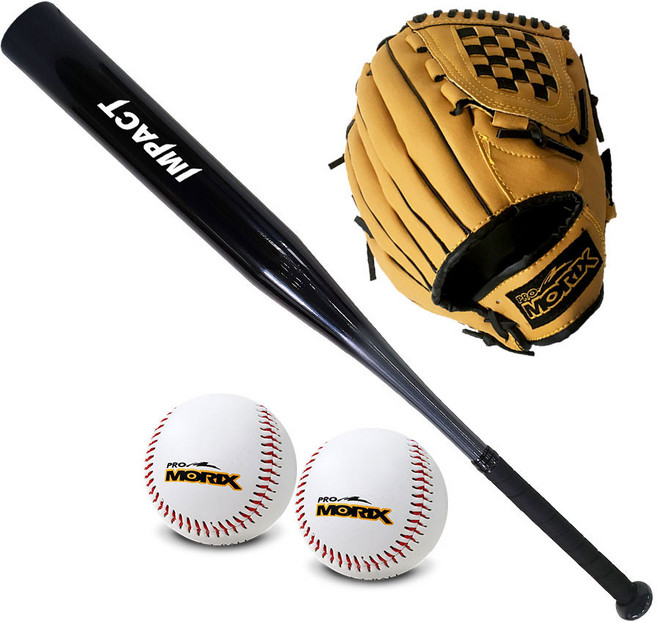 임팩트 주니어 야구세트 야구배트28+우투10.5+야구공 2개, 임팩트배트 28 블랙+우투 10.5+공 2개, 1개