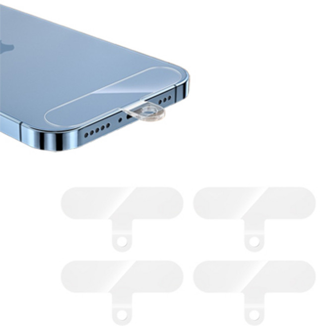 투에이비 고급형 TPU 행온택 일체형 심플 태그 홀더 5p, 1세트, 투명