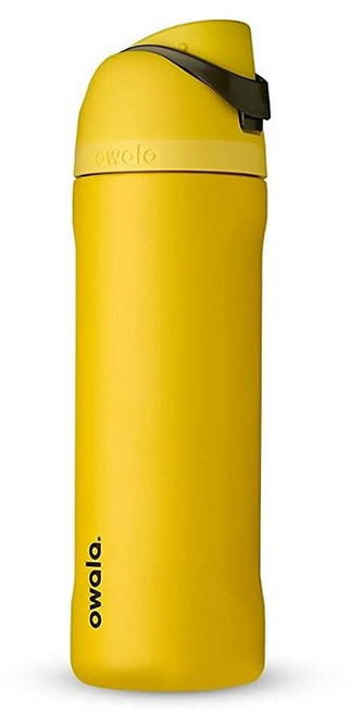 Owala 해리 포터 FreeSip 단열 스테인리스 스틸 물병 빨대 포함 BPA 프리 스포츠 여행에 적합 709.8ml(24온스) 후플푸프143926, Harry Potter, Hufflepuff