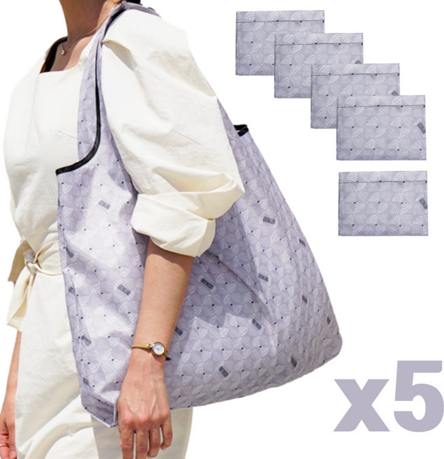 5개 인피너리 장바구니 에코백 ( 단체 선물 고급 답례품 나눔 연말 송년회 설 새해 명절 ), 화이트그레이 whitegray