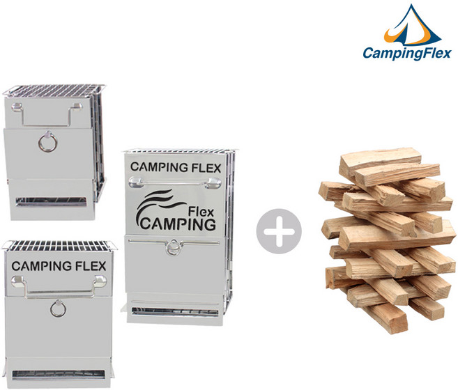 (캠핑플렉스) (불멍스토브+장작 약 10kg+마법가루) 불멍화로대 미니화로 불멍 접이식 바베큐그릴 불꽃, 1개