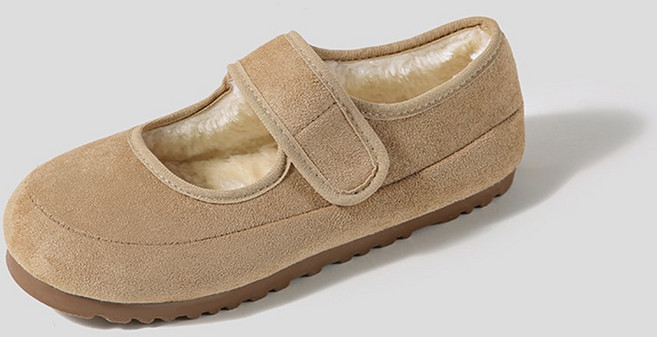 엔드리 퍼안감 메리제인 벨크로 털 로퍼(1cm)