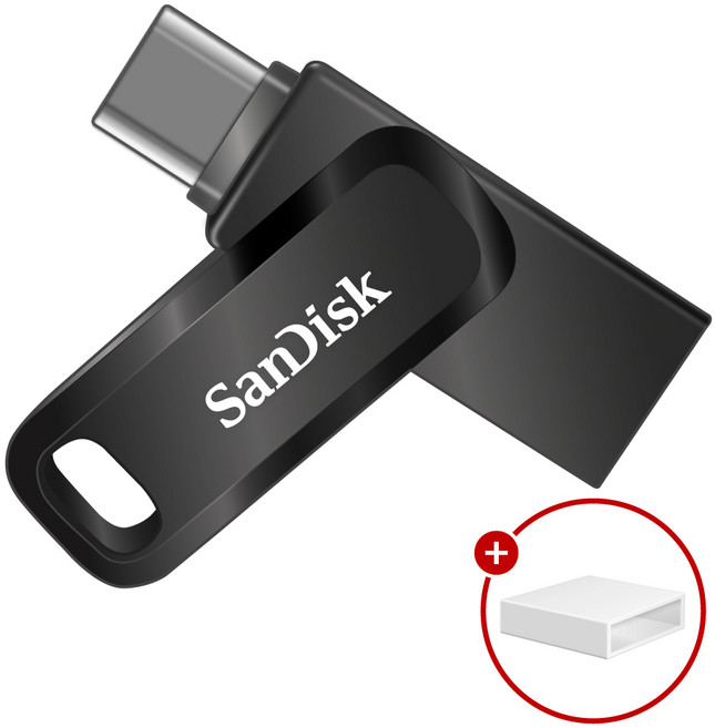 샌디스크 Ultra Dual Drive Go Type C 울트라 듀얼 드라이브 고 USB 3.0 SDDDC3 + USB 보호캡, 1개, 256GB