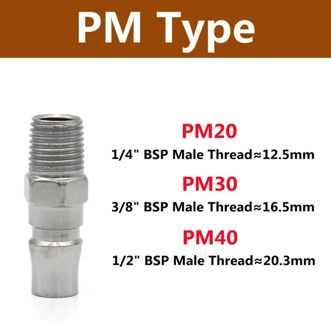 SP PP SM PM SF PF SH PH 공압 피팅 C 일본 호스 퀵 커플 링 커넥터 공기 압축기 용 어댑터, 03 PM, 01 20