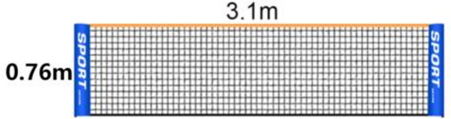 휴대용 표준 배드민턴 테니스 배구 야외 스포츠 훈련 전문 3.1 4.1 5.1 6.1m, 1)3m