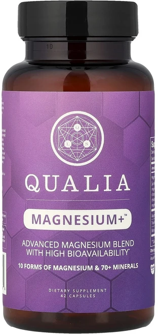 단백질 비타민 철분 마그내슘 칼슘 Qualia Magnesium+™ 캡슐 42정 고루고루섭취해주세요, Qualia Magnesium 캡슐 42정, 1개 - 쿠팡