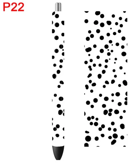 에폭시 펜 랩용 3D UV DTF 전사 스티커 레오파드 사용하기 쉬운 맞춤형 데칼 P23 4.75x1.5 인치 10 개, 02 P22