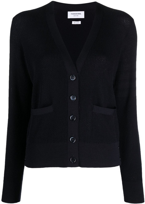 톰 브라운 V넥 버진 울 가디건