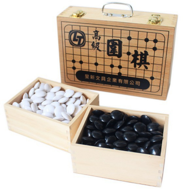雷鳥 電木圍棋 LT-201 台灣製造 高級 黑 白 木色, 黑, 白, 木色