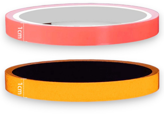 스타로다 축광 발광 테이프 3M 초록 라인 비상 형광 안전 유도선 야광테이프, 오렌지레드, 2개