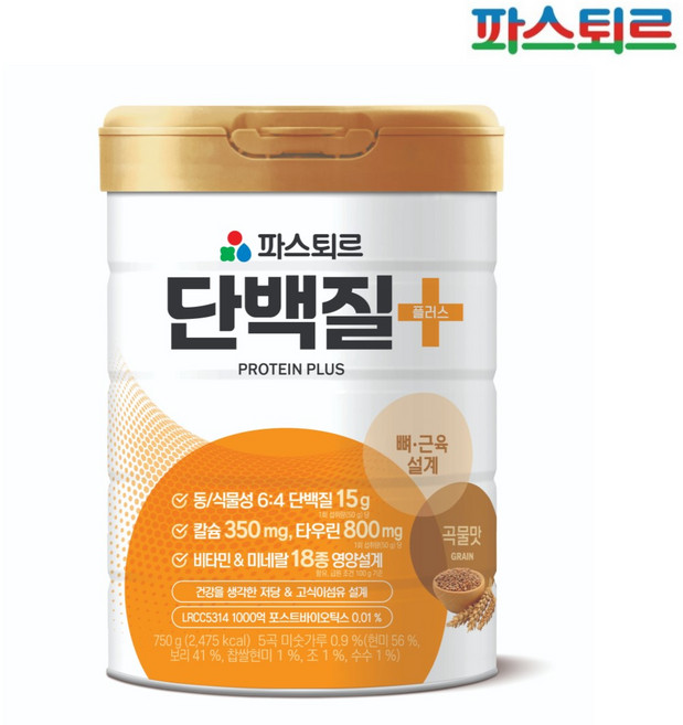 파스퇴르 단백질플러스 곡물맛, 750g, 1개