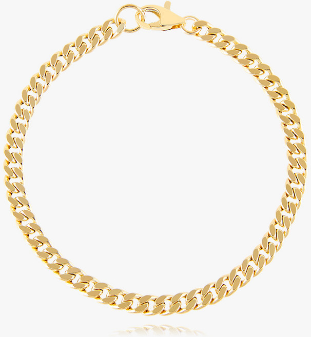 엘렌쥬얼리 14K 18K 할로우 면 체인 금 팔찌