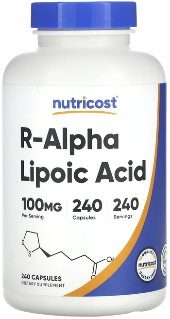 Nutricost r-알파리포산 100mg 캡슐 240정, Nutricostr알파리포산100mg캡슐240정, 1개 - 쿠팡