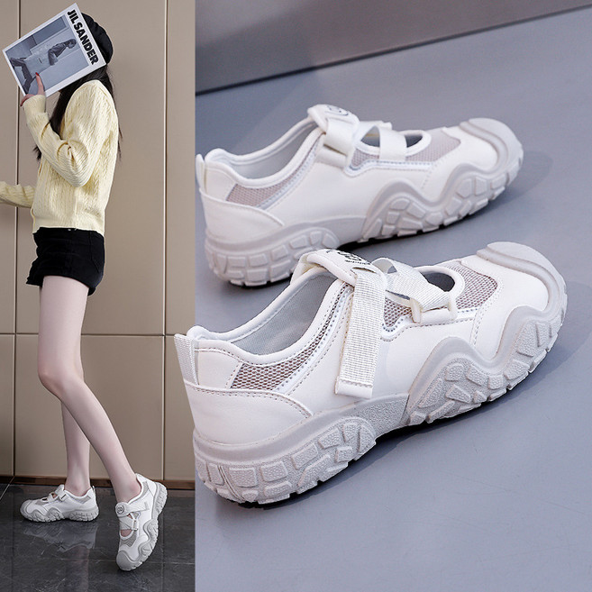 스타일닥터 여성 여름 샌들 통기성 메쉬 스니커즈 벨크로 데일리 캐주얼 스포츠샌들