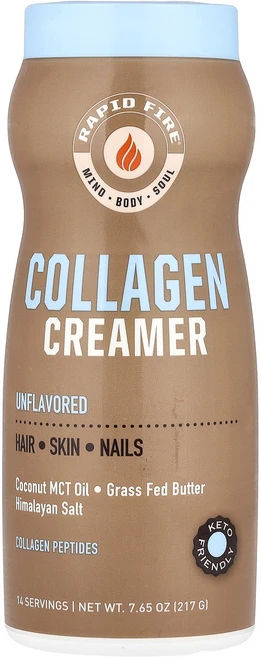 RAPIDFIRE Collagen Creamer Unflavored 7.65 oz 217 g, RAPIDFIRE, Collagen Creamer, U, 217g, 1 - 쿠팡