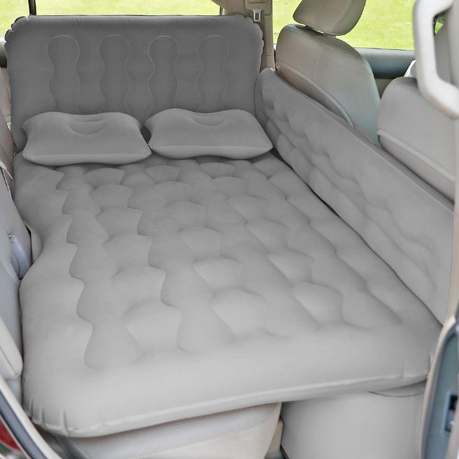 가남 차량용 에어매트 다용도 웨이브 일체형 차박 캠핑 에어매트 세트, 회색