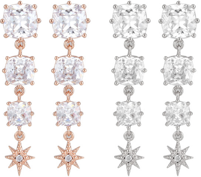 미스21 태양의후그녀 은침 귀걸이 이어링 2개 세트 (er1526)