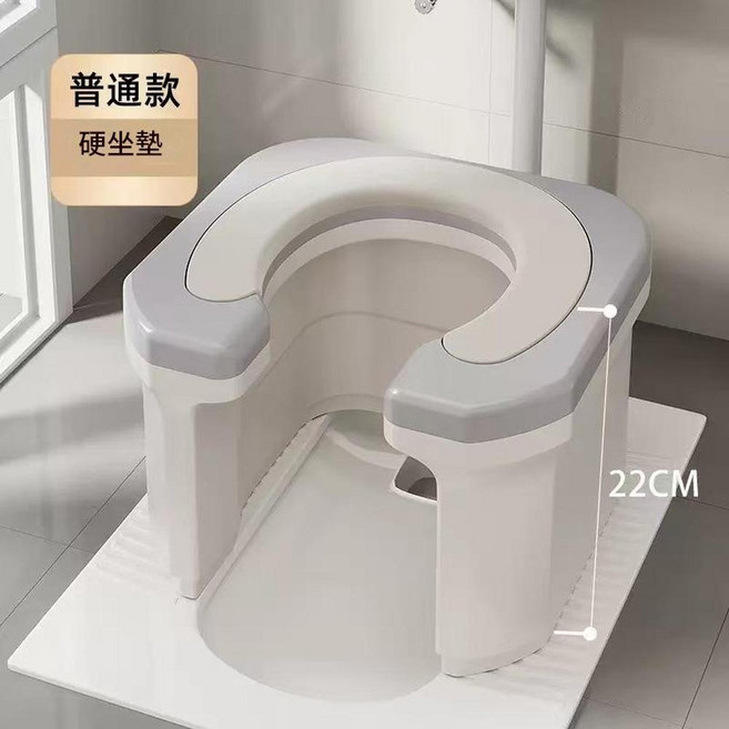 蹲便改坐便器 增高款, 硬墊 - 白色, 1個